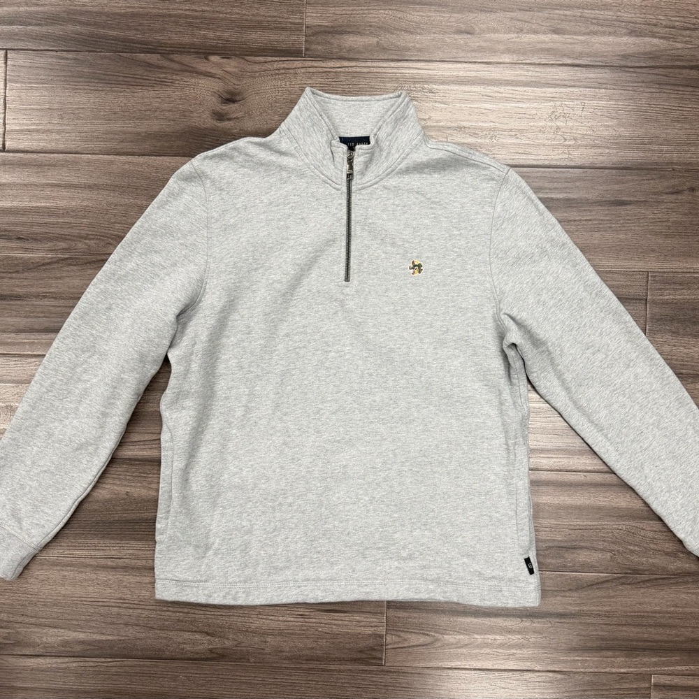Ted Baker London Quarter-Zip Grey Sweater – Size 4